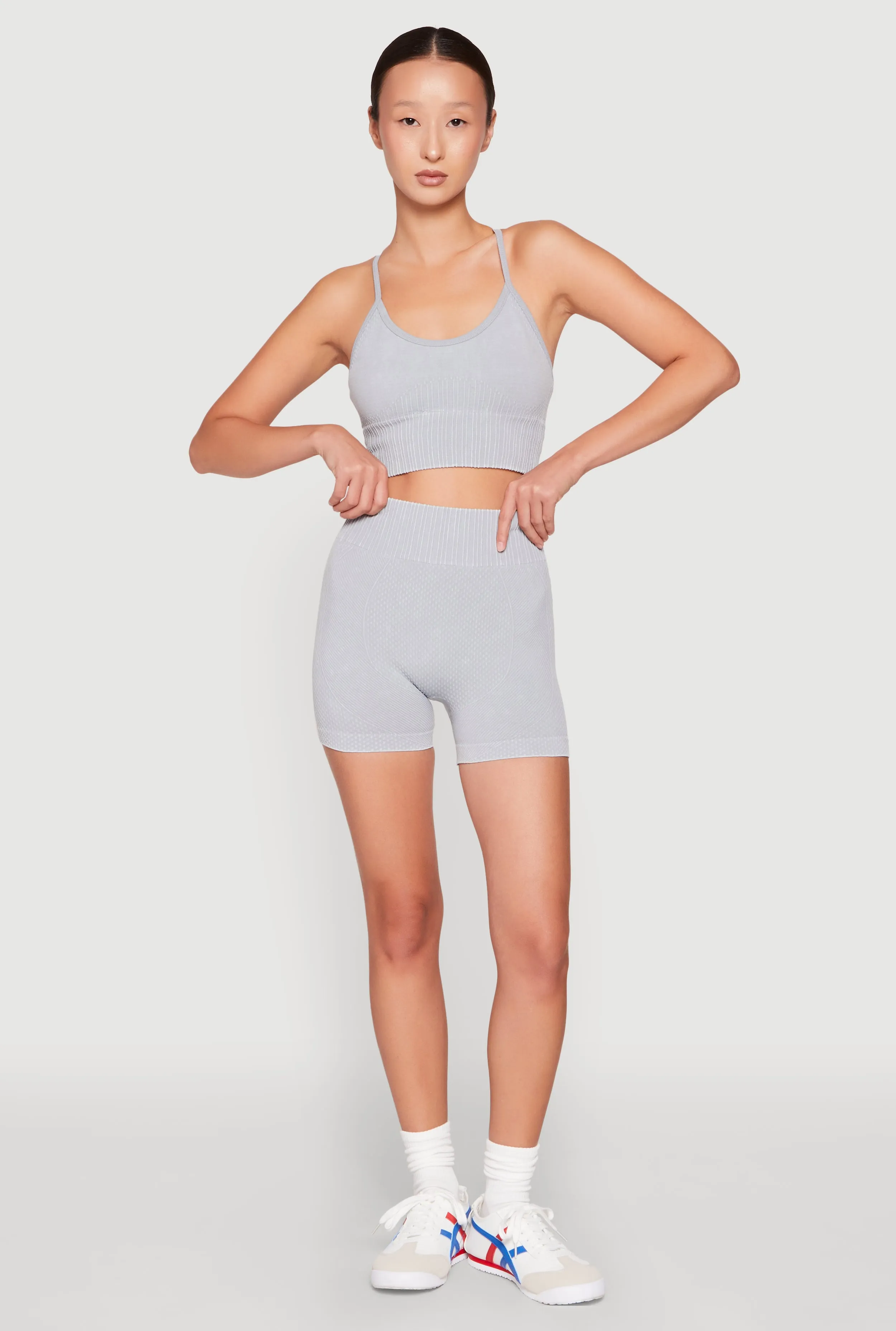 Seamless Ribbed Knit Sports Bra sold by Rainbow product image thumbnail 3