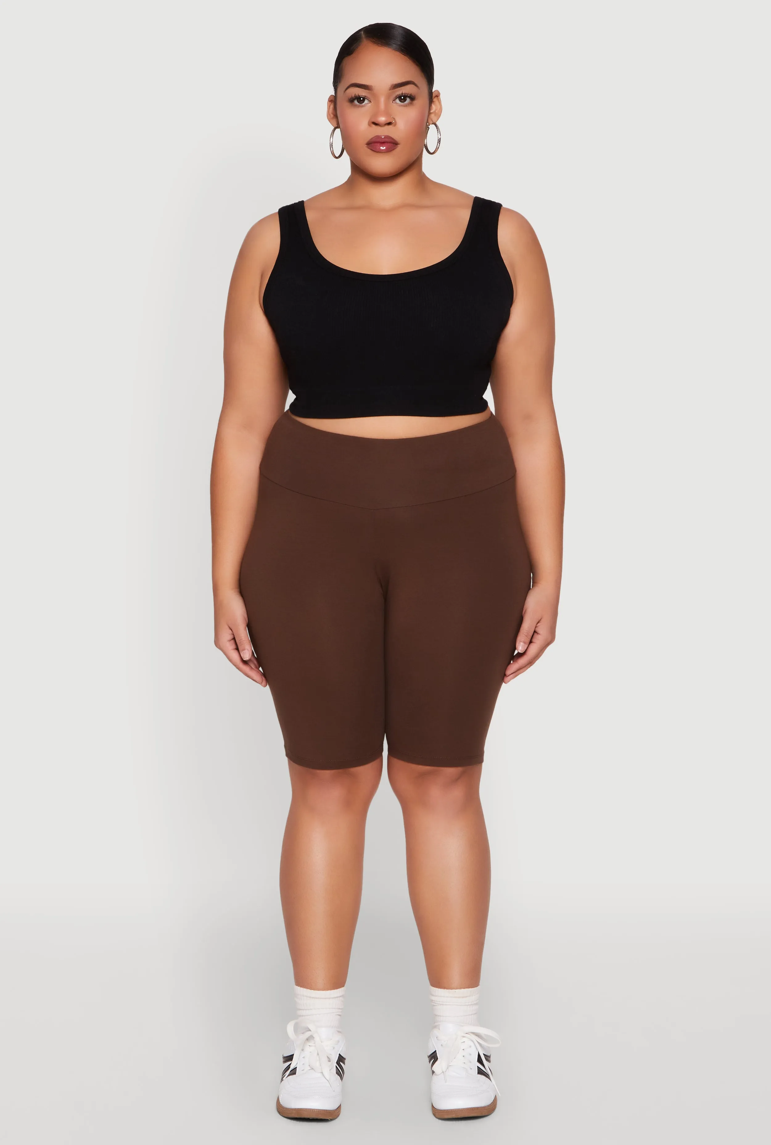 Plus Size High Waisted Bike Shorts sold by Rainbow