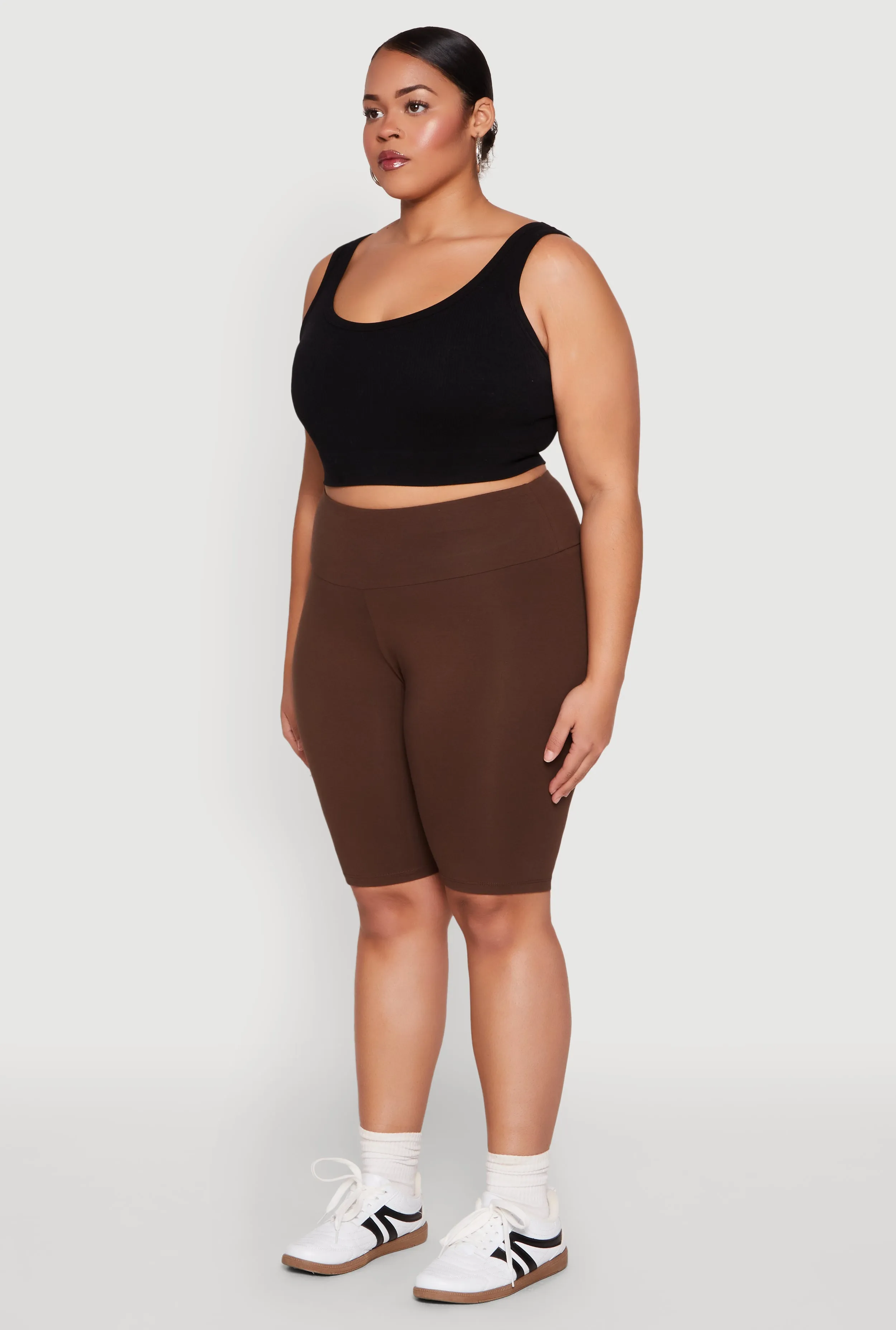 Plus Size High Waisted Bike Shorts sold by Rainbow product image thumbnail 3