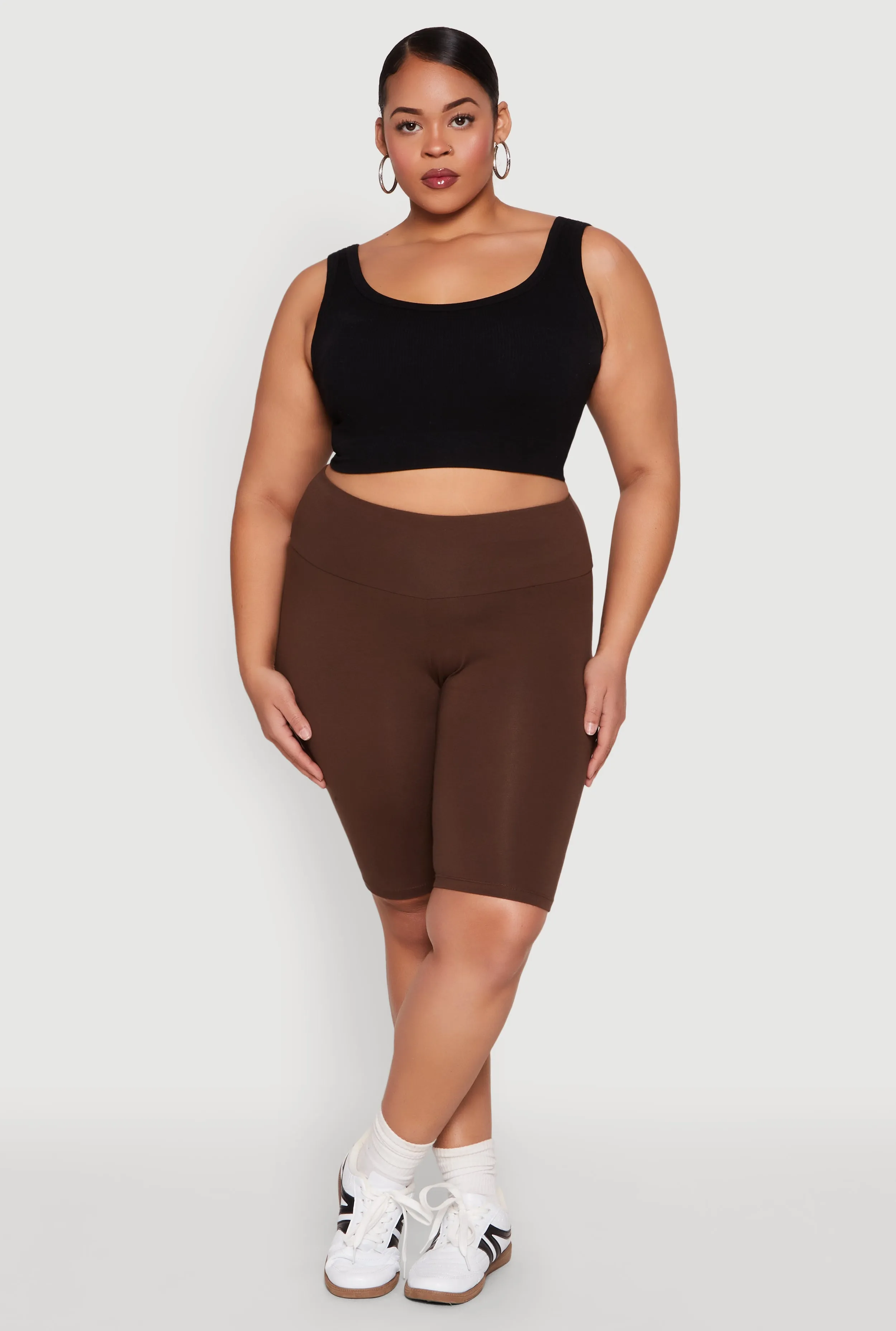 Plus Size High Waisted Bike Shorts sold by Rainbow product image thumbnail 2