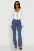 Ruffle Trim Tie Front Crop Top sold by Rainbow