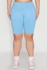 Plus Size High Waist Cell Phone Pocket Biker Shorts sold by Rainbow