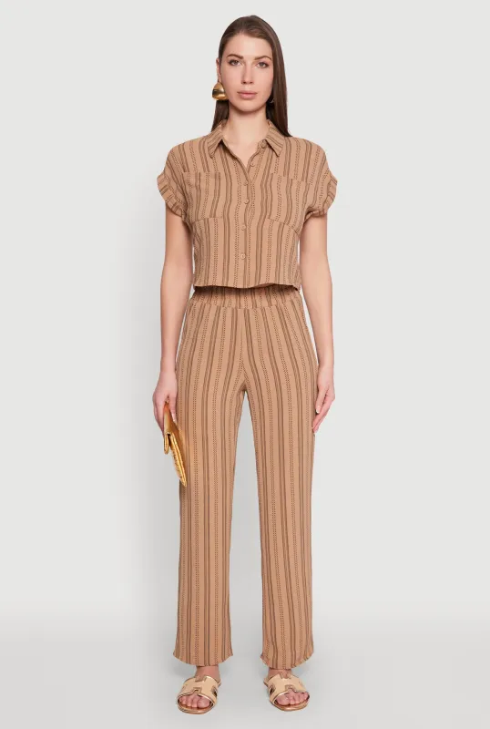 Airy Striped Pattern Pants sold by Rainbow