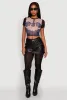 Graphic Print Mesh Tee sold by Rainbow