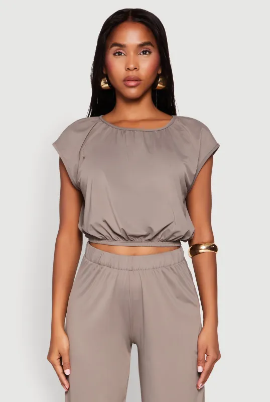 Dolman Sleeve Crop Top sold by Rainbow