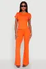 High Waisted Rib Knit Palazzo Pants sold by Rainbow