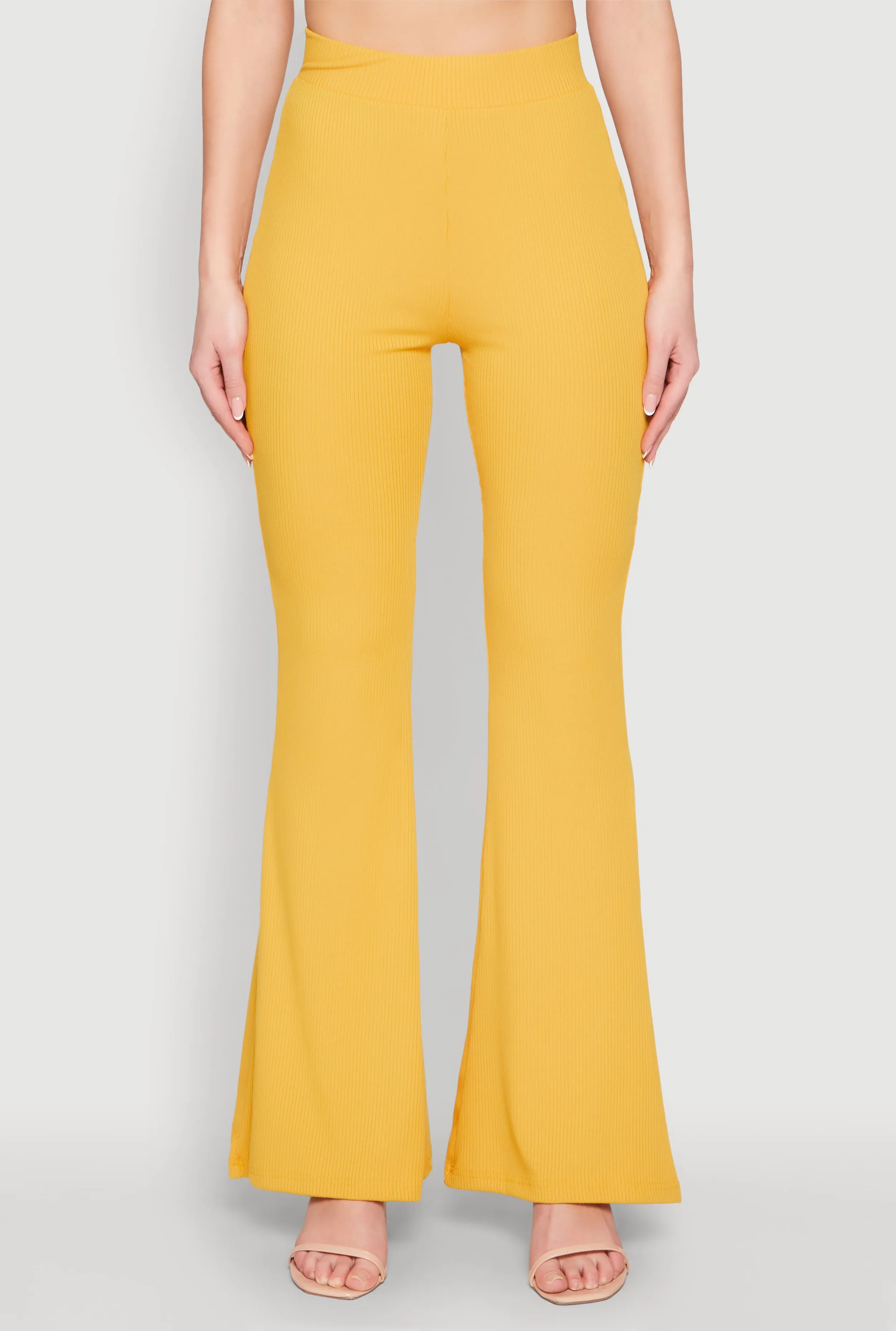 High Waisted Rib Knit Palazzo Pants sold by Rainbow product image thumbnail 3