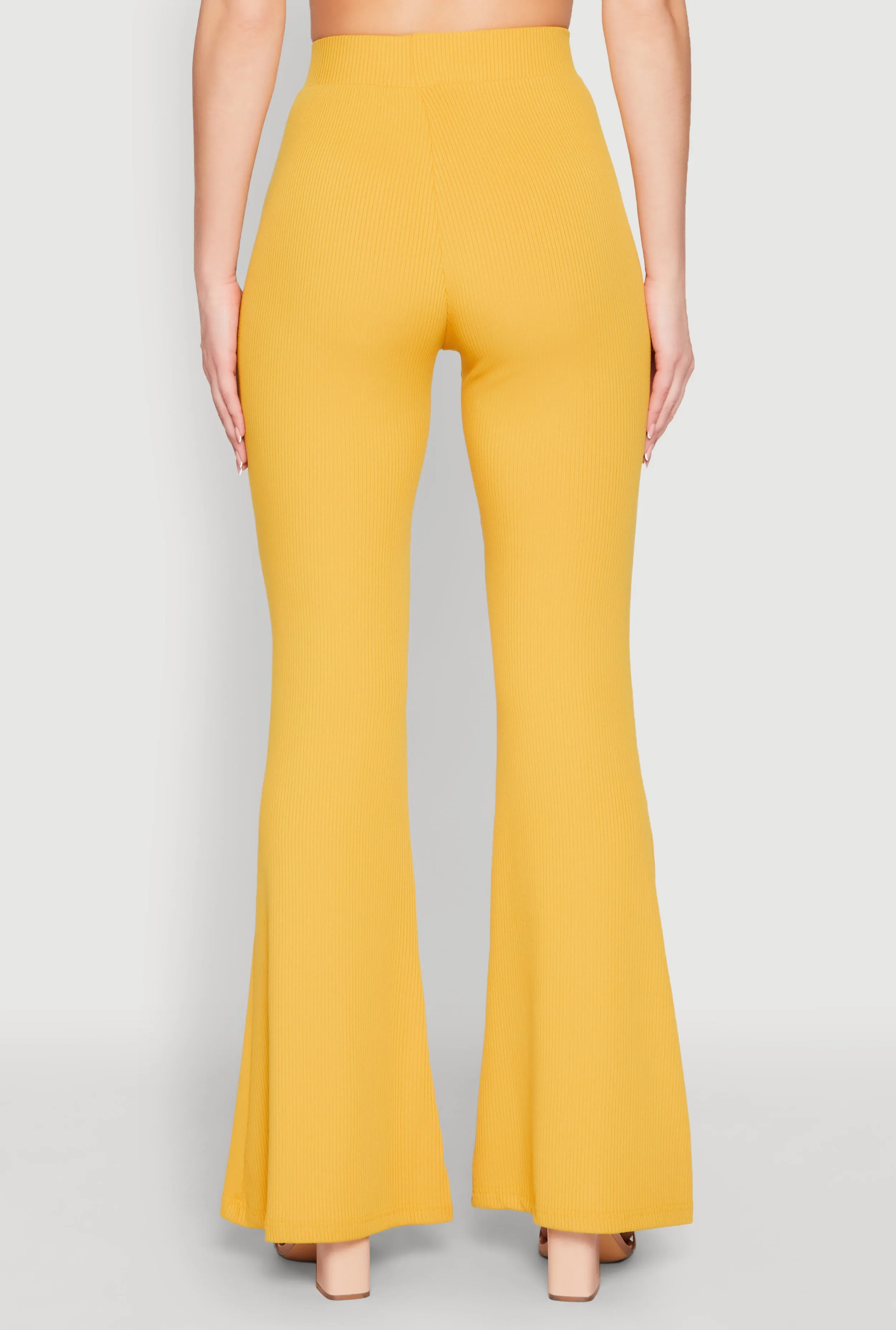 High Waisted Rib Knit Palazzo Pants sold by Rainbow product image thumbnail 5