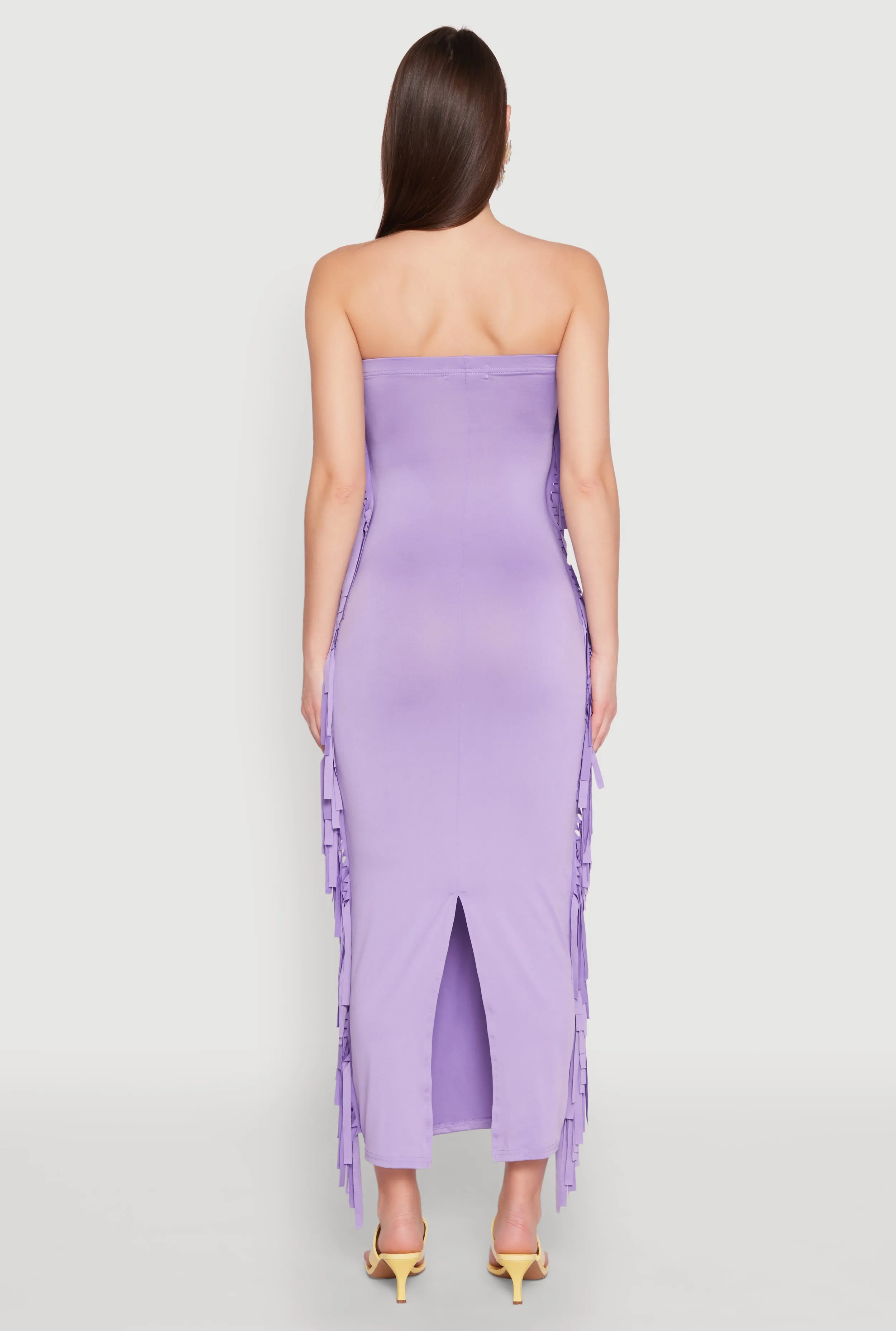 Side Fringe Maxi Tube Dress sold by Rainbow product image thumbnail 5