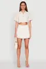 Linen Cropped Shirt sold by Rainbow