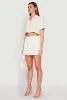 Linen Cropped Shirt sold by Rainbow