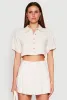 Linen Cropped Shirt sold by Rainbow