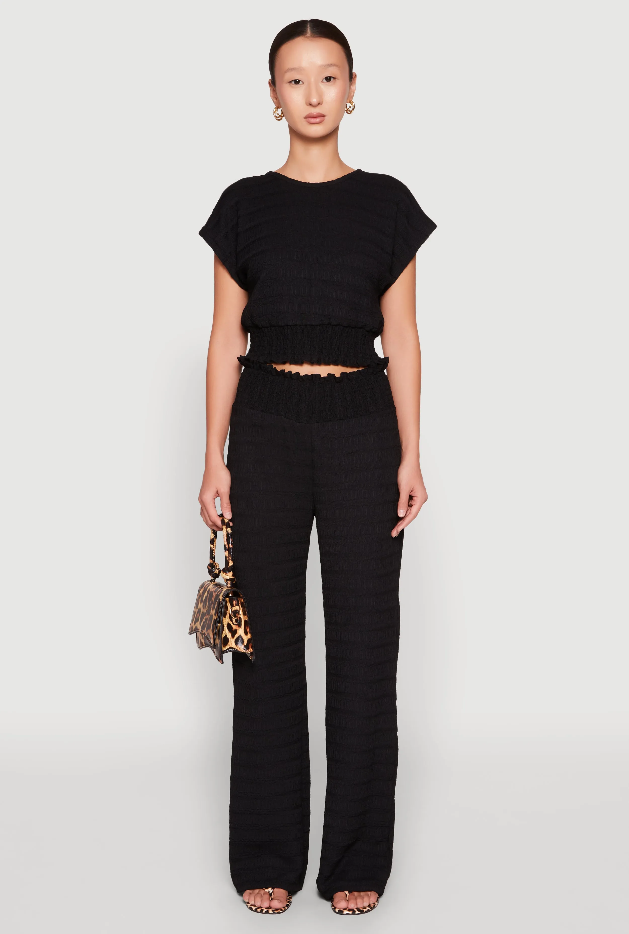 Shadow Stripe Textured Knit Top sold by Rainbow product image thumbnail 3