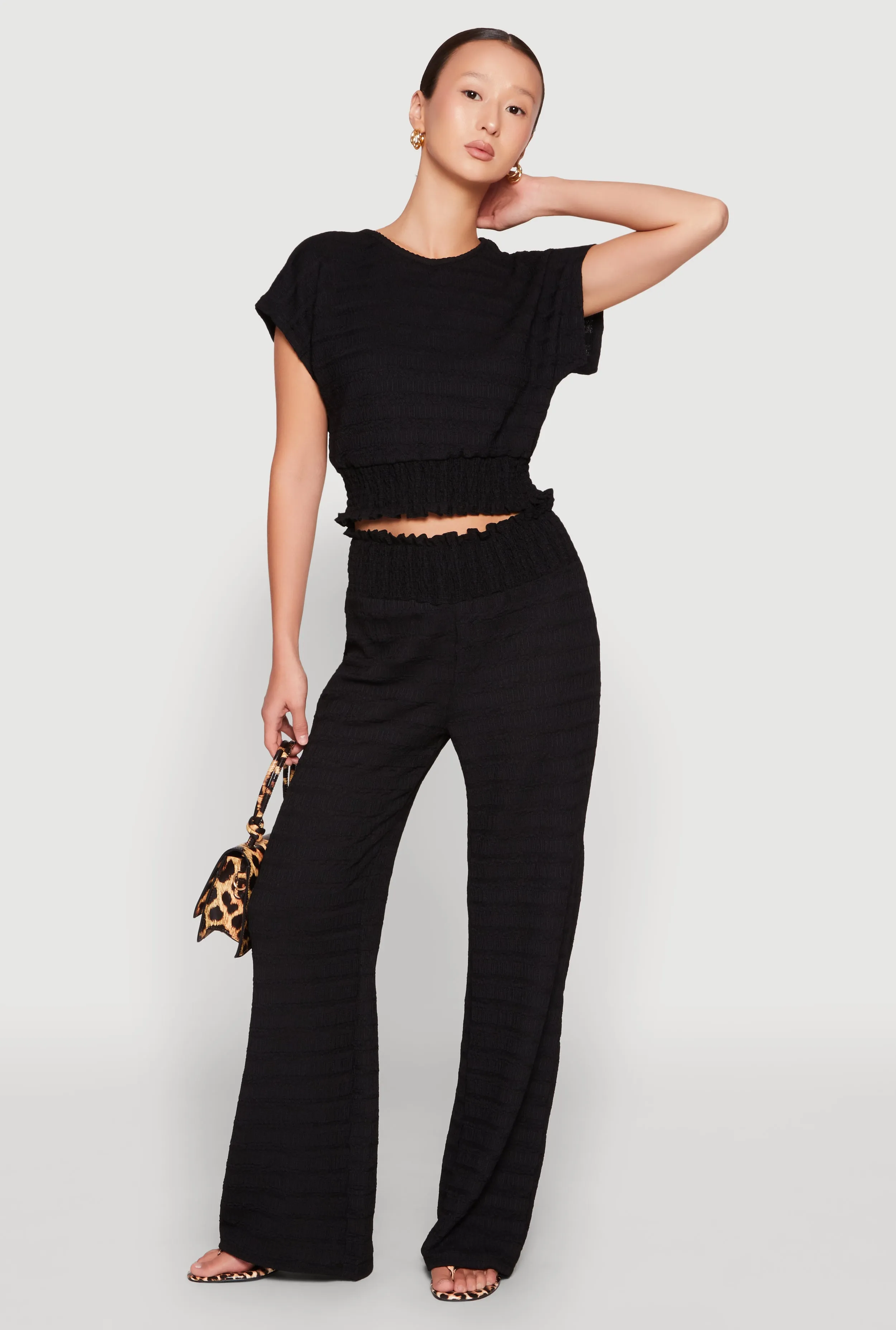 Shadow Stripe Textured Knit Top sold by Rainbow product image thumbnail 2