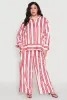 Plus Size Spoon Jeans Striped Button Front Shirt sold by Rainbow