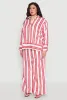 Plus Size Spoon Jeans Striped Button Front Shirt sold by Rainbow