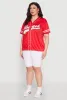 Plus Size Angel Graphic Baseball Tee sold by Rainbow