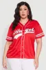 Plus Size Angel Graphic Baseball Tee sold by Rainbow
