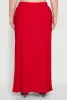 Plus Size High Waisted Slit Front Skirt sold by Rainbow