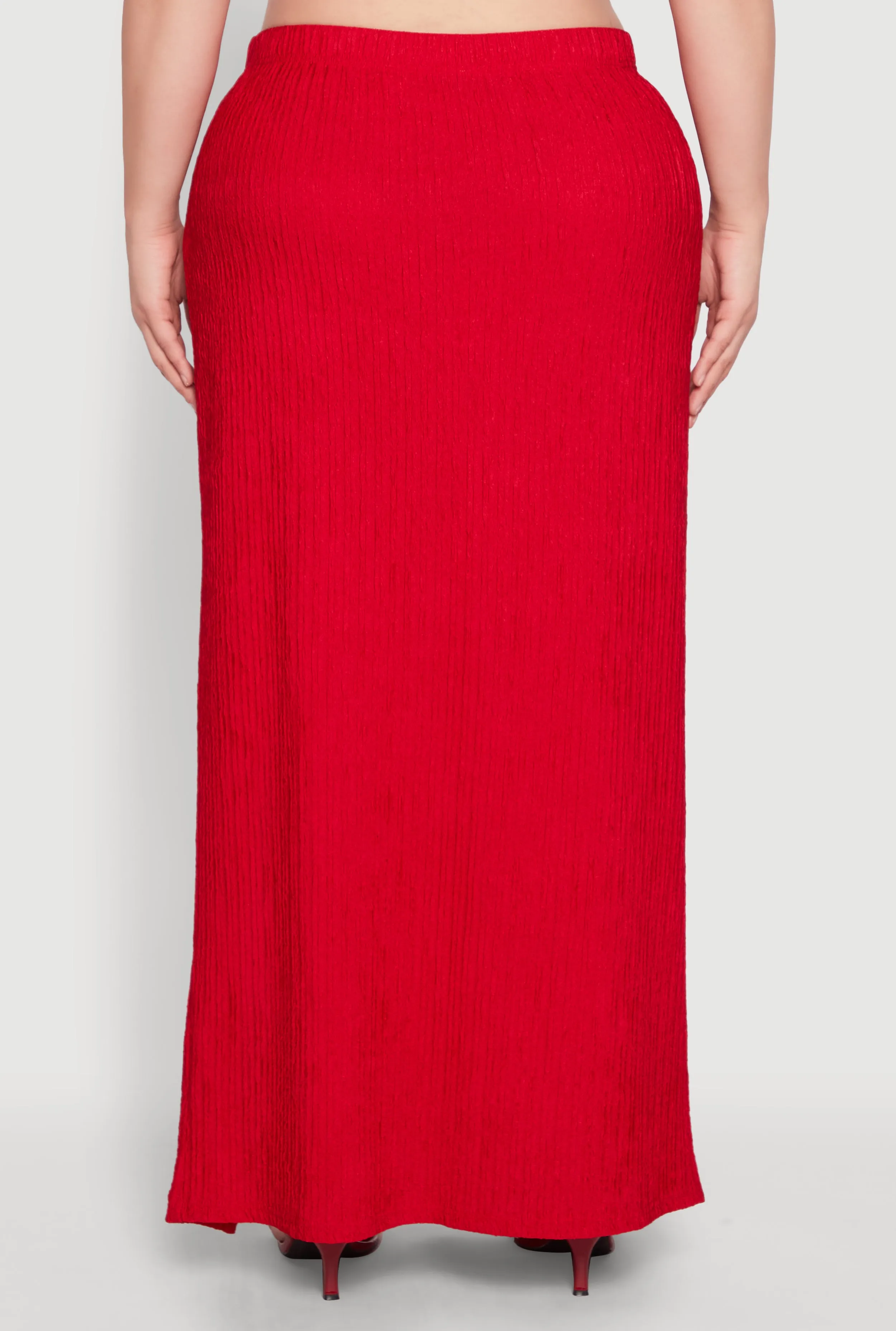 Plus Size High Waisted Slit Front Skirt sold by Rainbow product image thumbnail 5