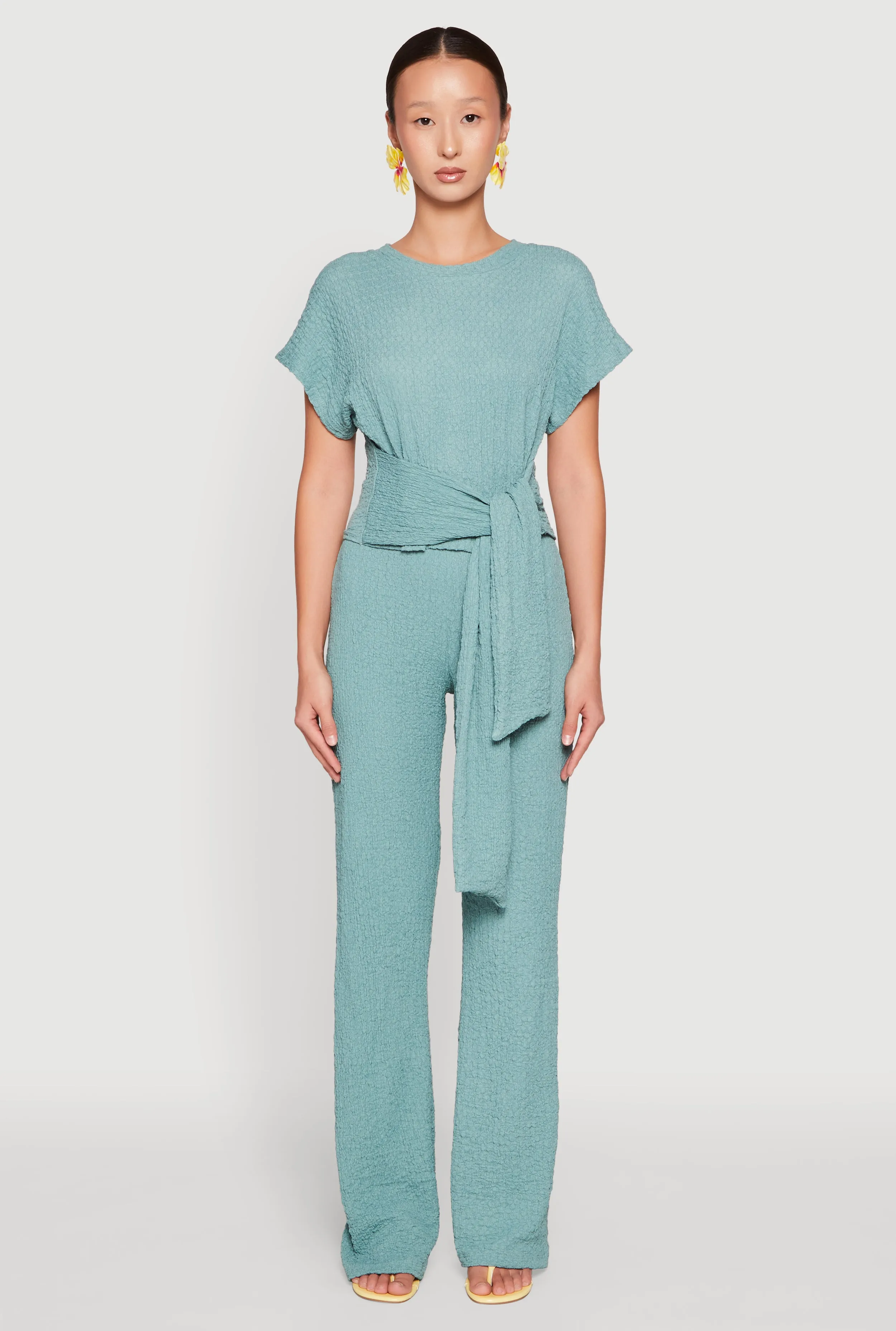 High Waisted Textured Knit Pants sold by Rainbow product image thumbnail 2