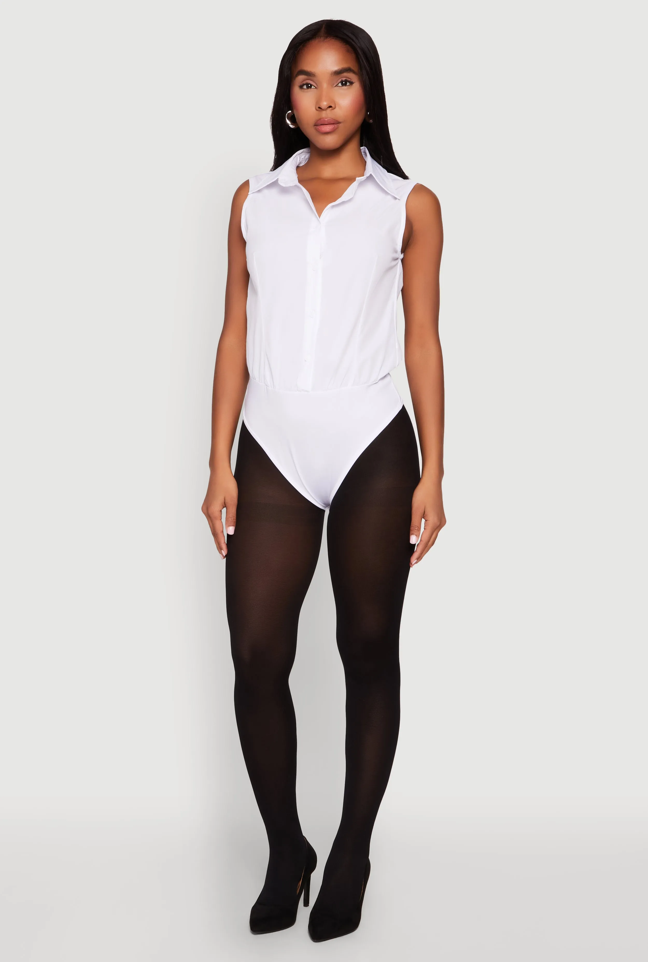 Daisy Sleeveless Button Front Bodysuit sold by Rainbow