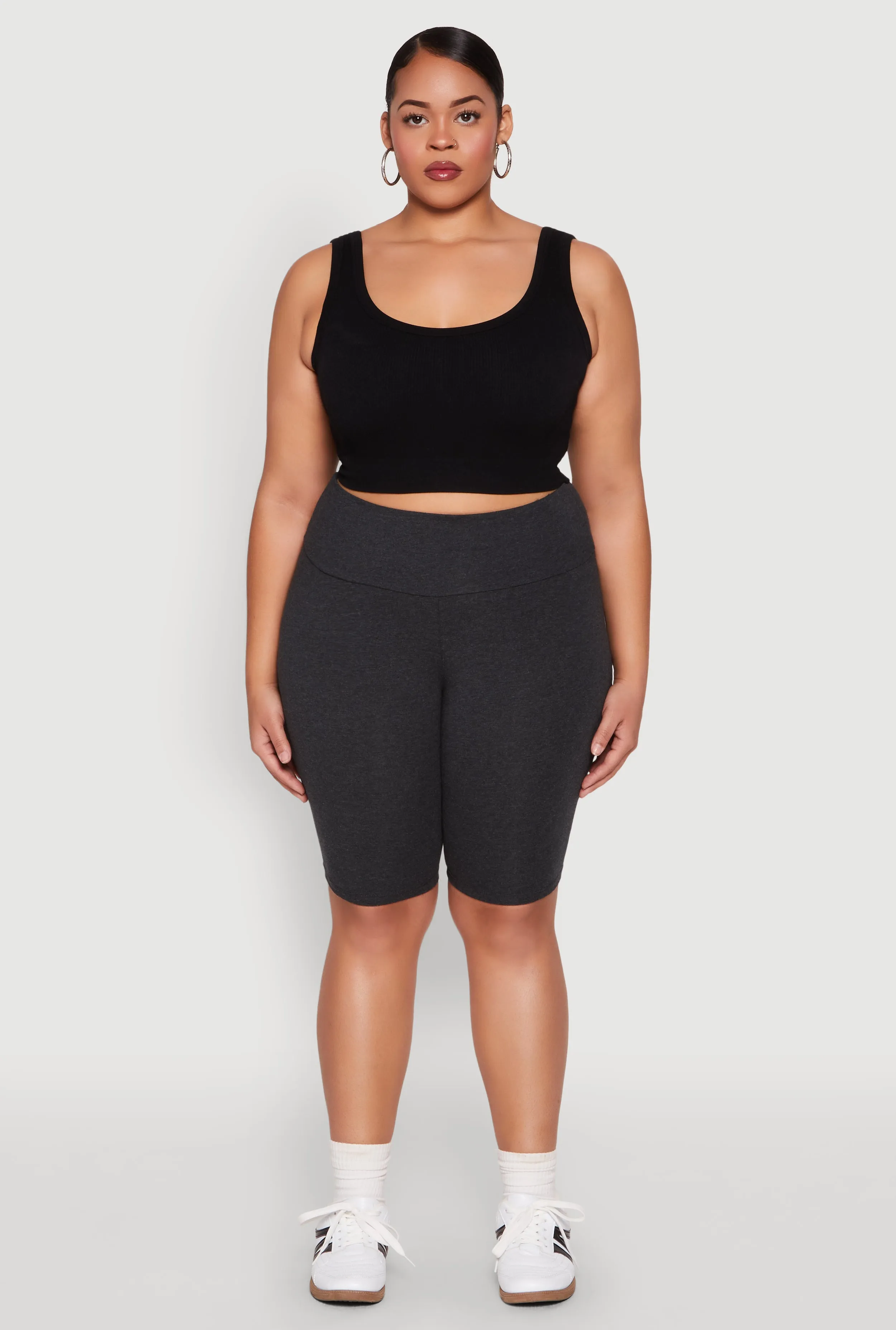 Plus Size High Waisted Bike Shorts sold by Rainbow