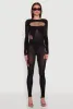 Seamless Leopard Print Laser Cut Fishnet Catsuit sold by Rainbow