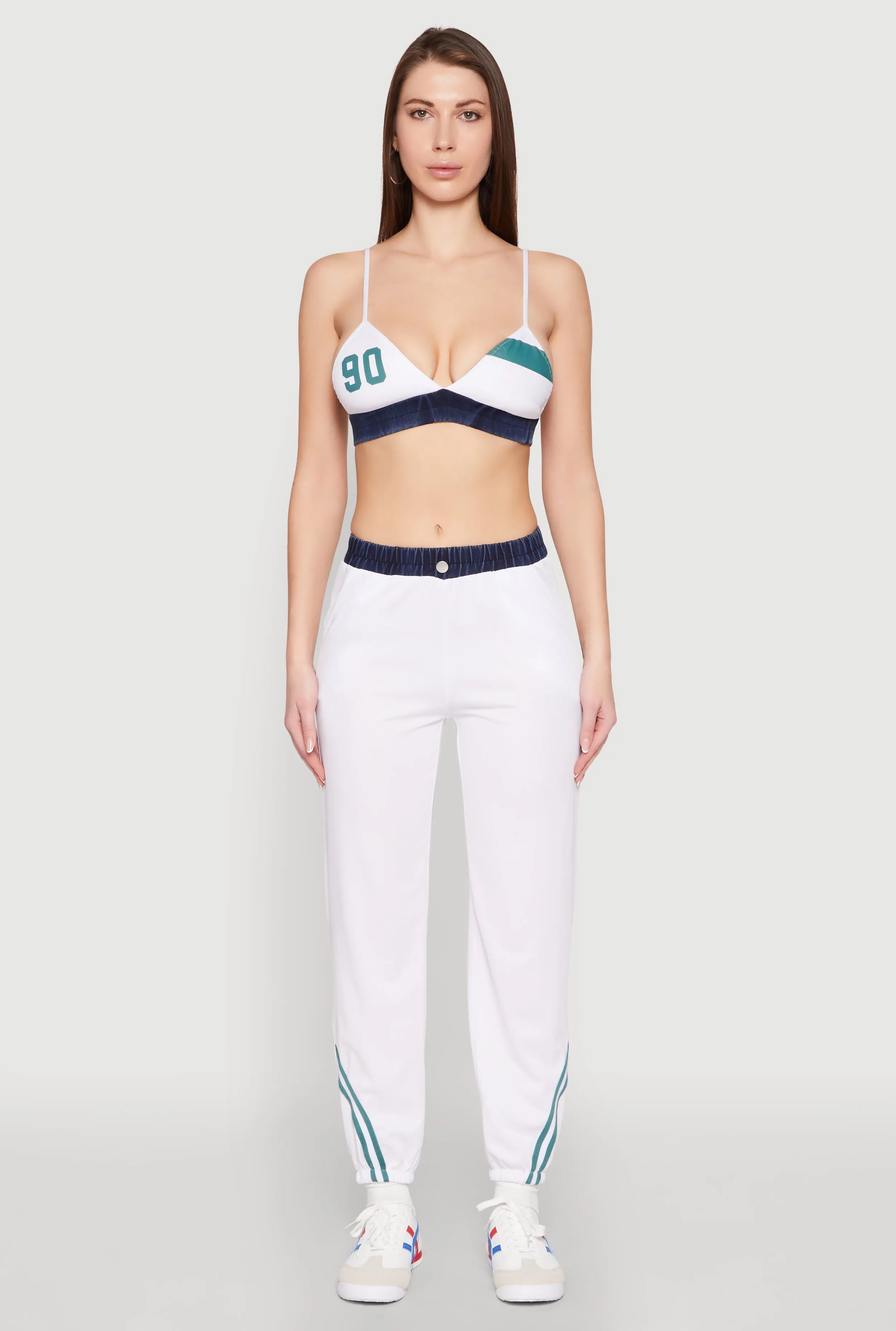 Contrast Trim High Waisted Joggers sold by Rainbow product image thumbnail 2