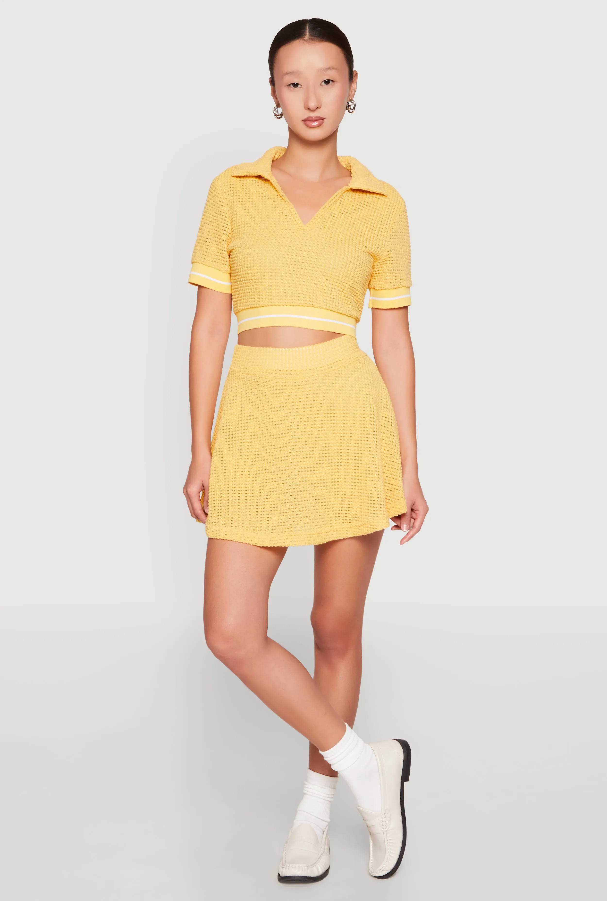 Textured Knit Mini Skort sold by Rainbow