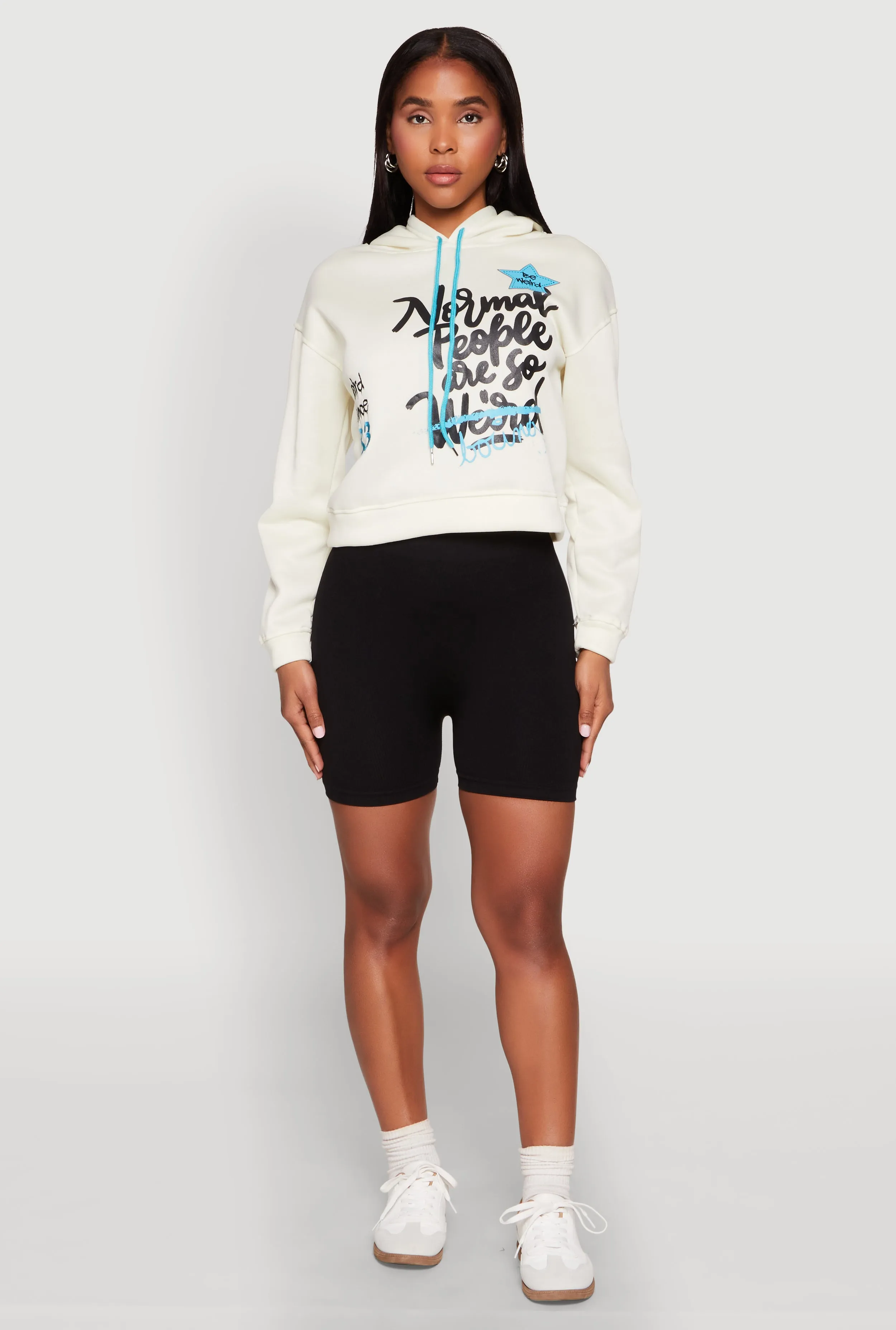 Be Weird Graphic Hooded Sweatshirt sold by Rainbow product image thumbnail 3