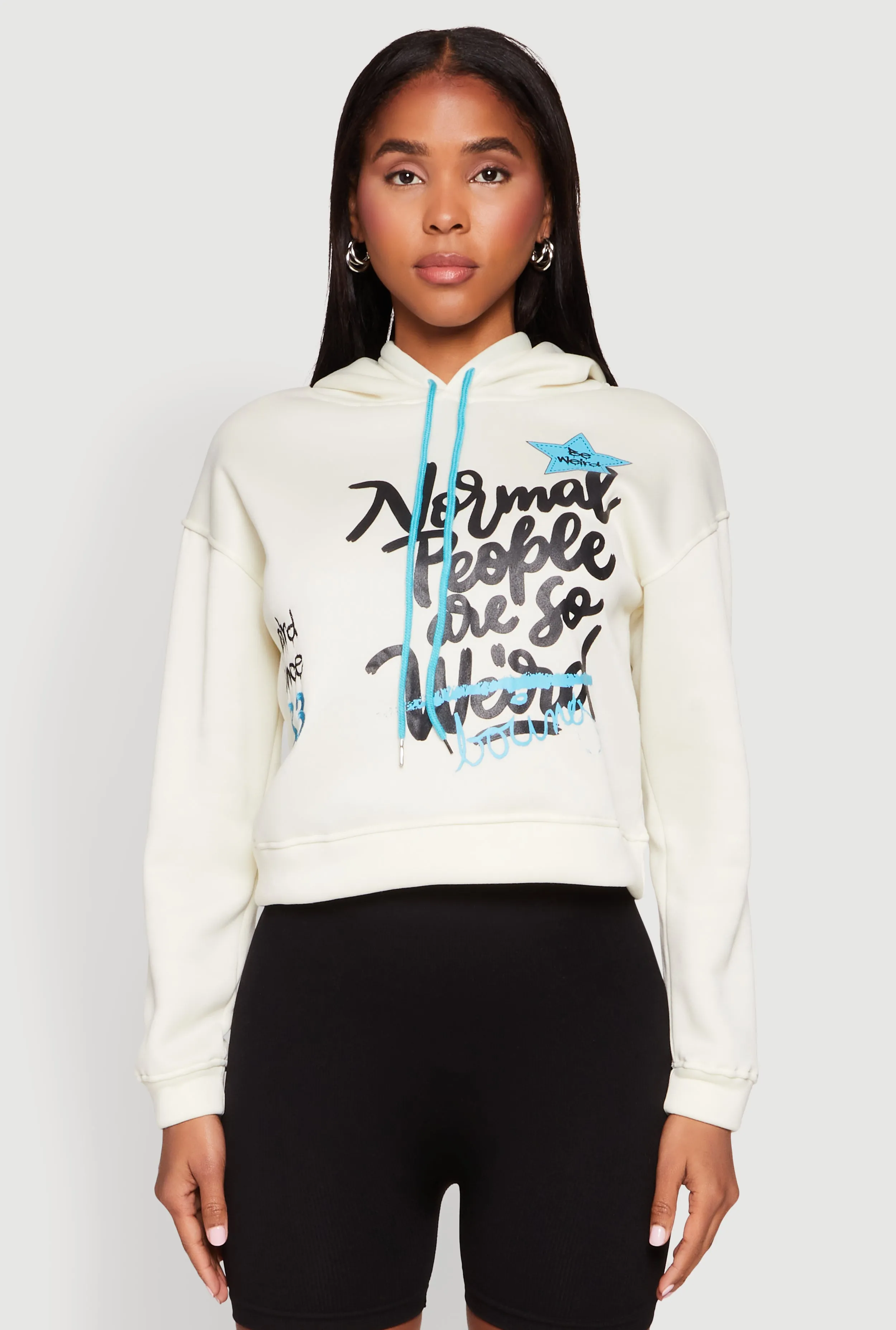 Be Weird Graphic Hooded Sweatshirt sold by Rainbow product image thumbnail 2