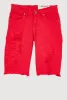 Boys Patch and Repair Frayed Denim Bermuda Shorts sold by Rainbow