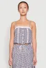 Madden Girl Faux Button Tie Front Crop Top sold by Rainbow