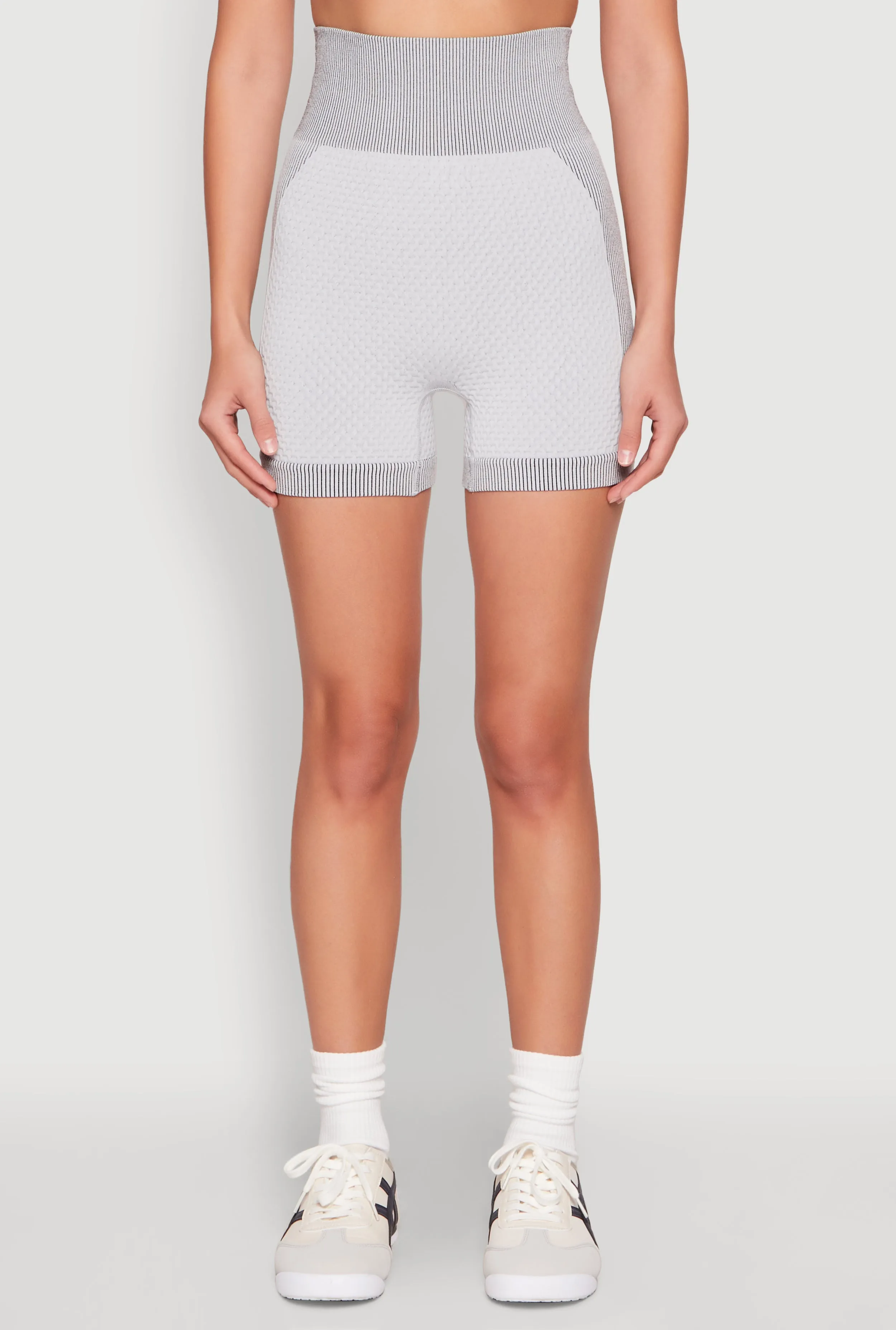 Seamless Ribbed Knit Ruched Biker Shorts sold by Rainbow product image thumbnail 3