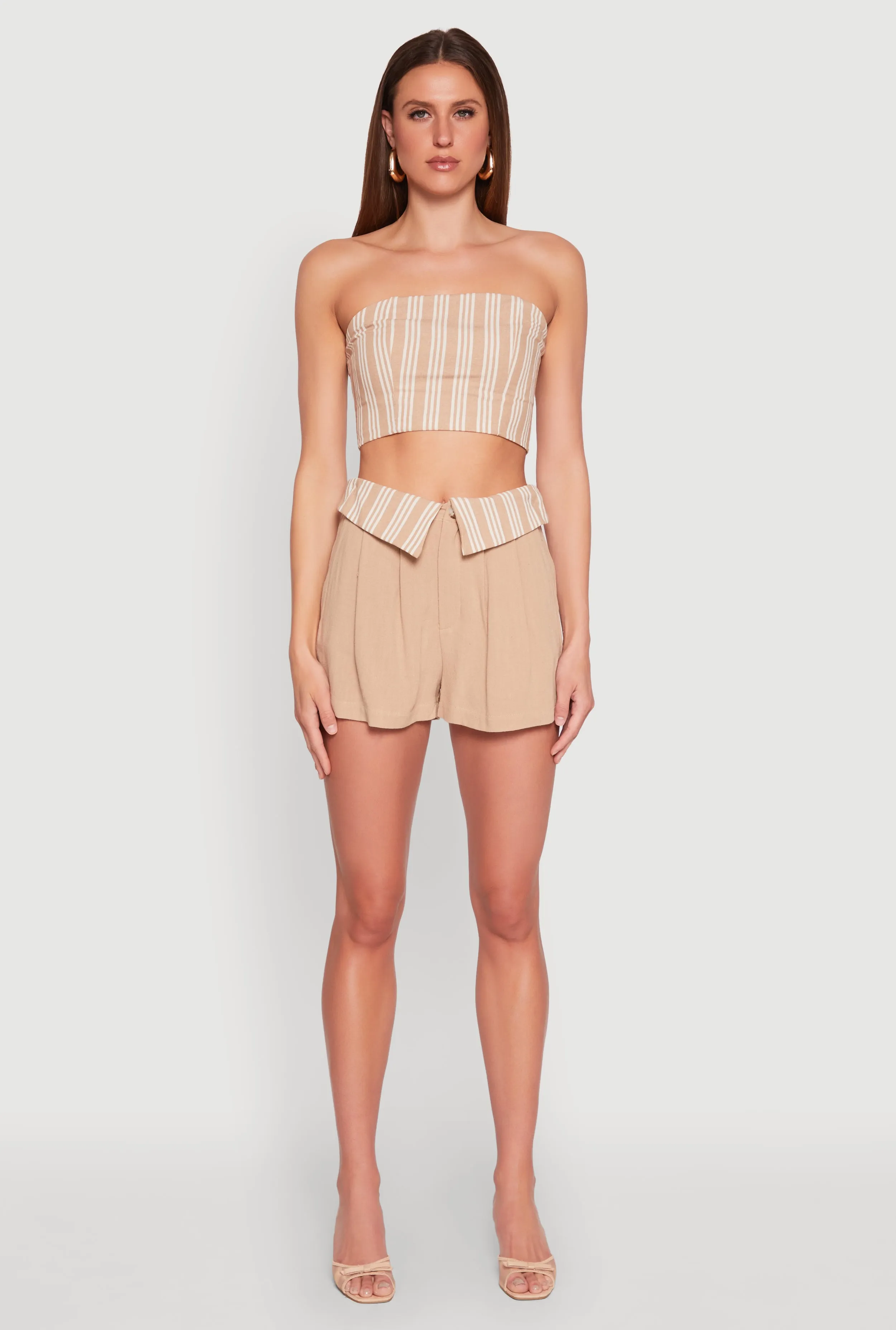 Cropped Stripe Tube Top sold by Rainbow product image thumbnail 3