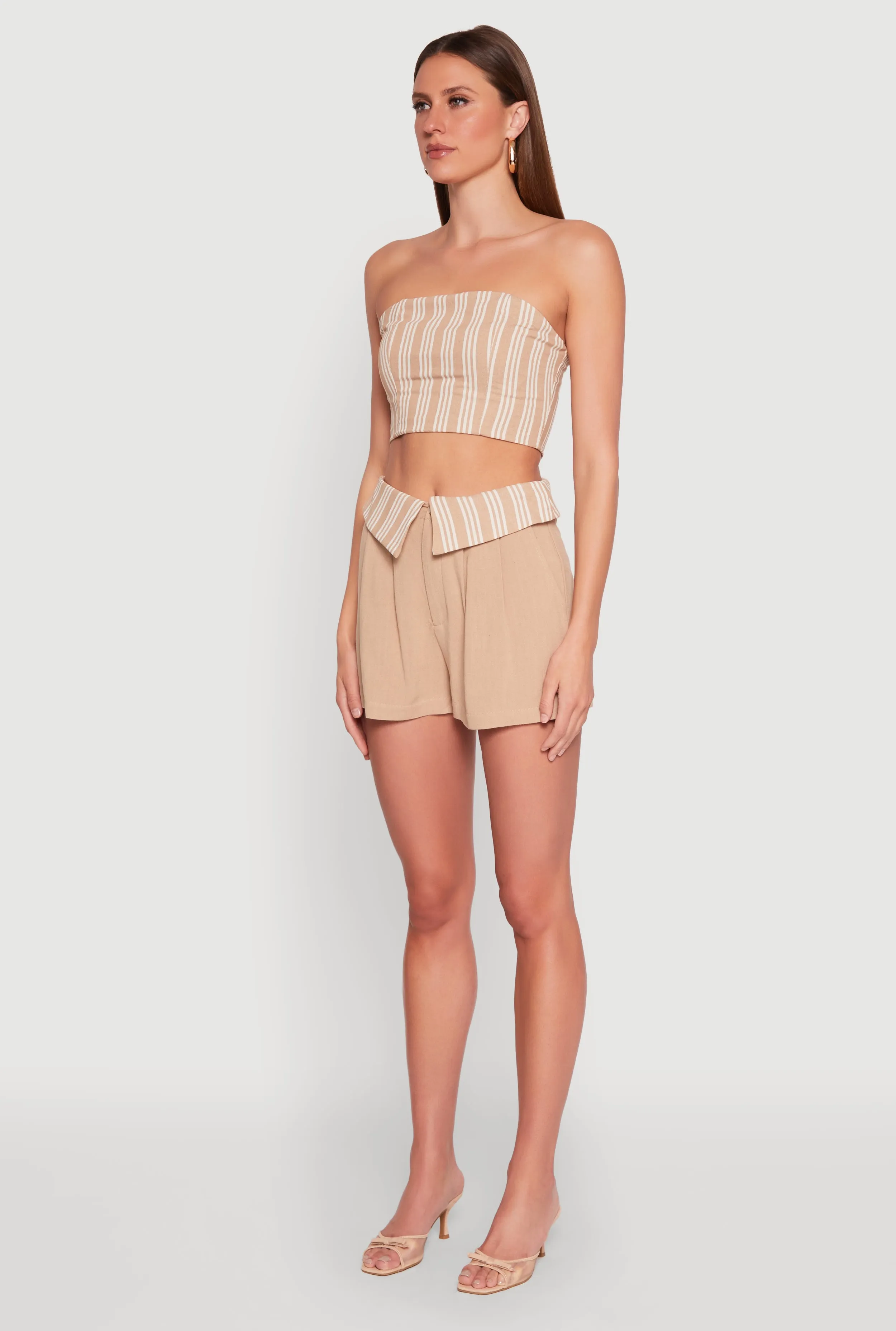 Cropped Stripe Tube Top sold by Rainbow product image thumbnail 5