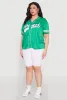Plus Size Angel Graphic Baseball Tee sold by Rainbow