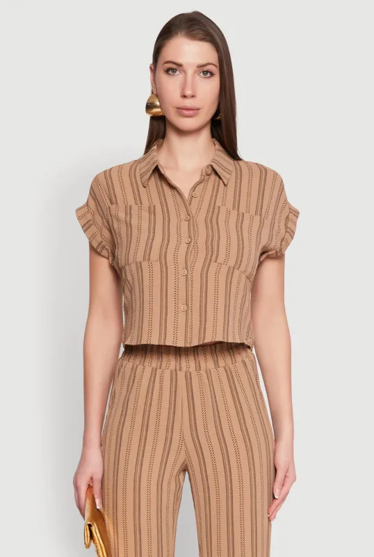 Airy Striped Pattern Shirt sold by Rainbow