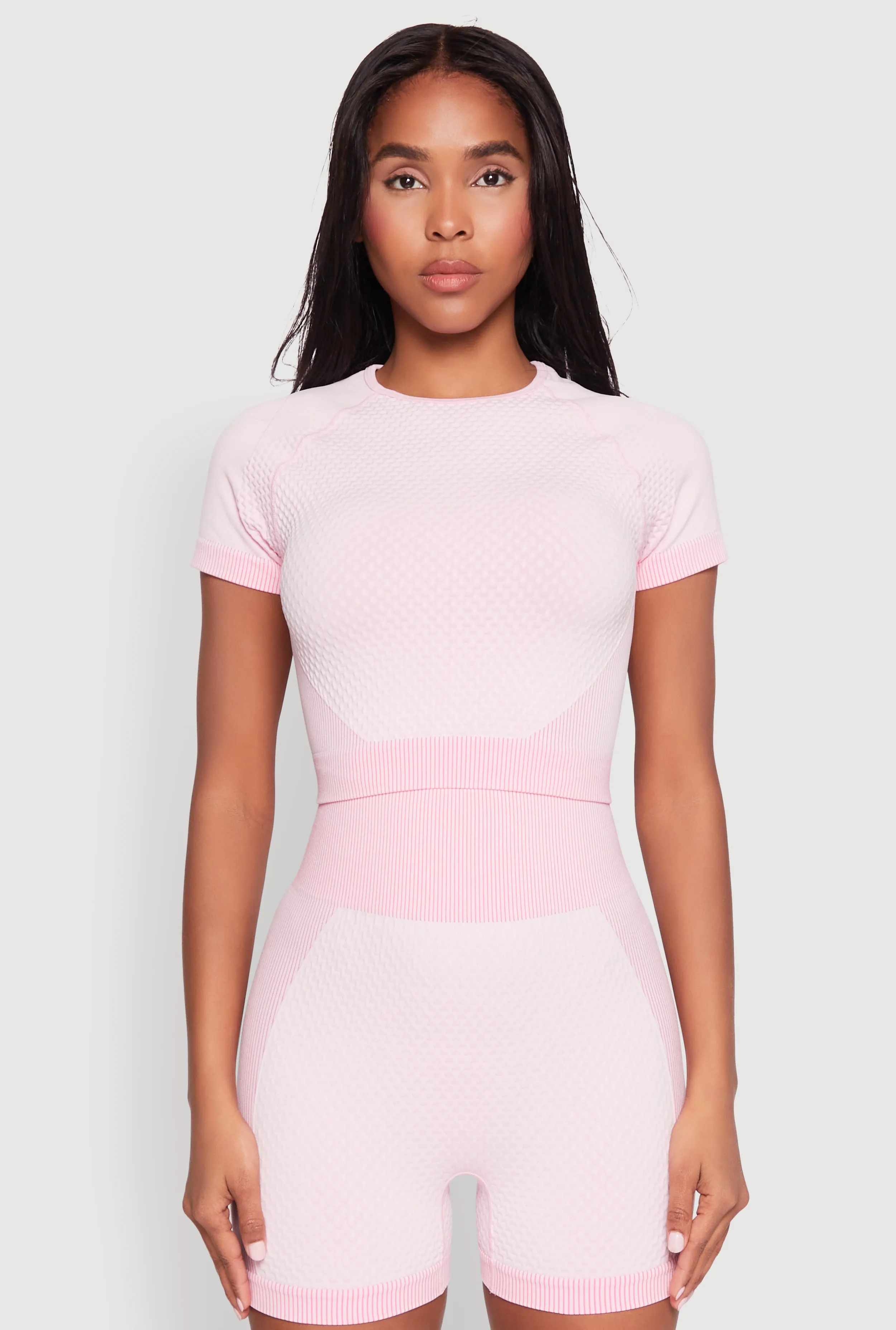 Seamless Two Tone Crop Top sold by Rainbow