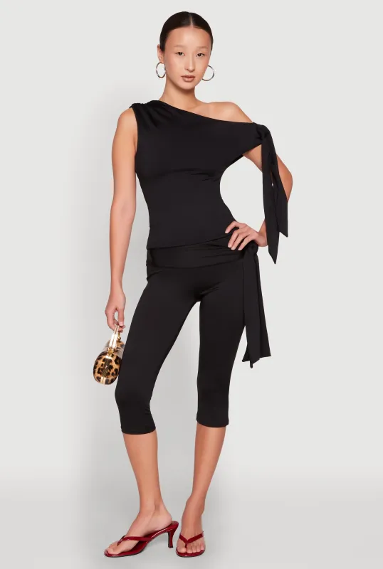 Side Tie Capri Pants sold by Rainbow
