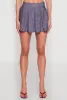 Linen Mini Pleated Skirt sold by Rainbow