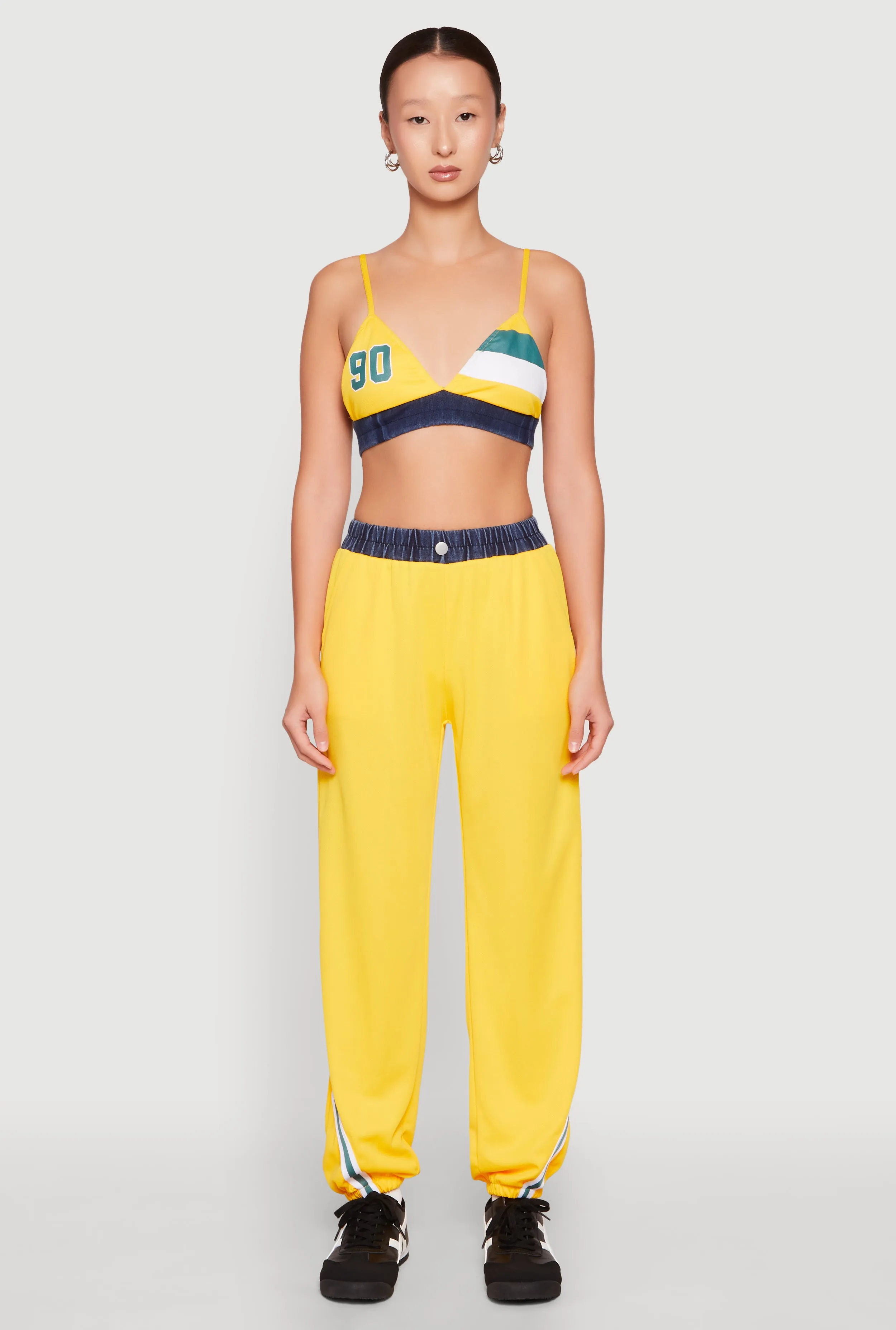 Contrast Trim High Waisted Joggers sold by Rainbow product image thumbnail 2