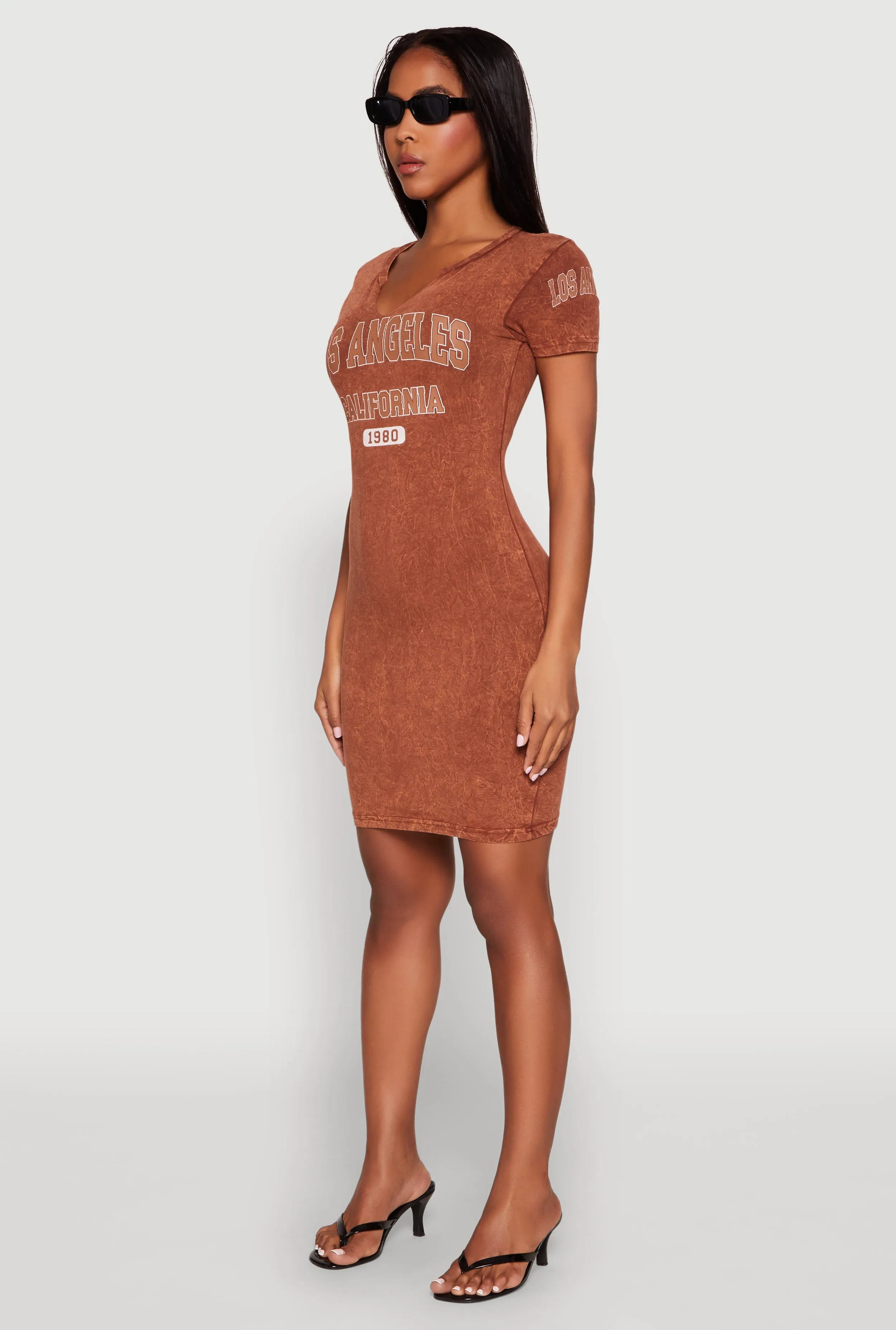 Los Angeles California 1980 T Shirt Dress sold by Rainbow product image thumbnail 3