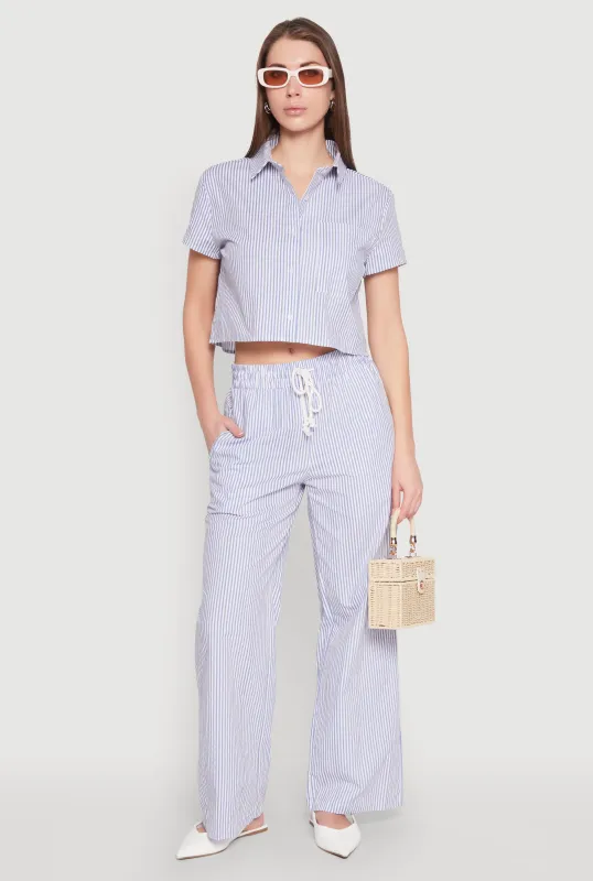 Striped Drawstring Pants sold by Rainbow