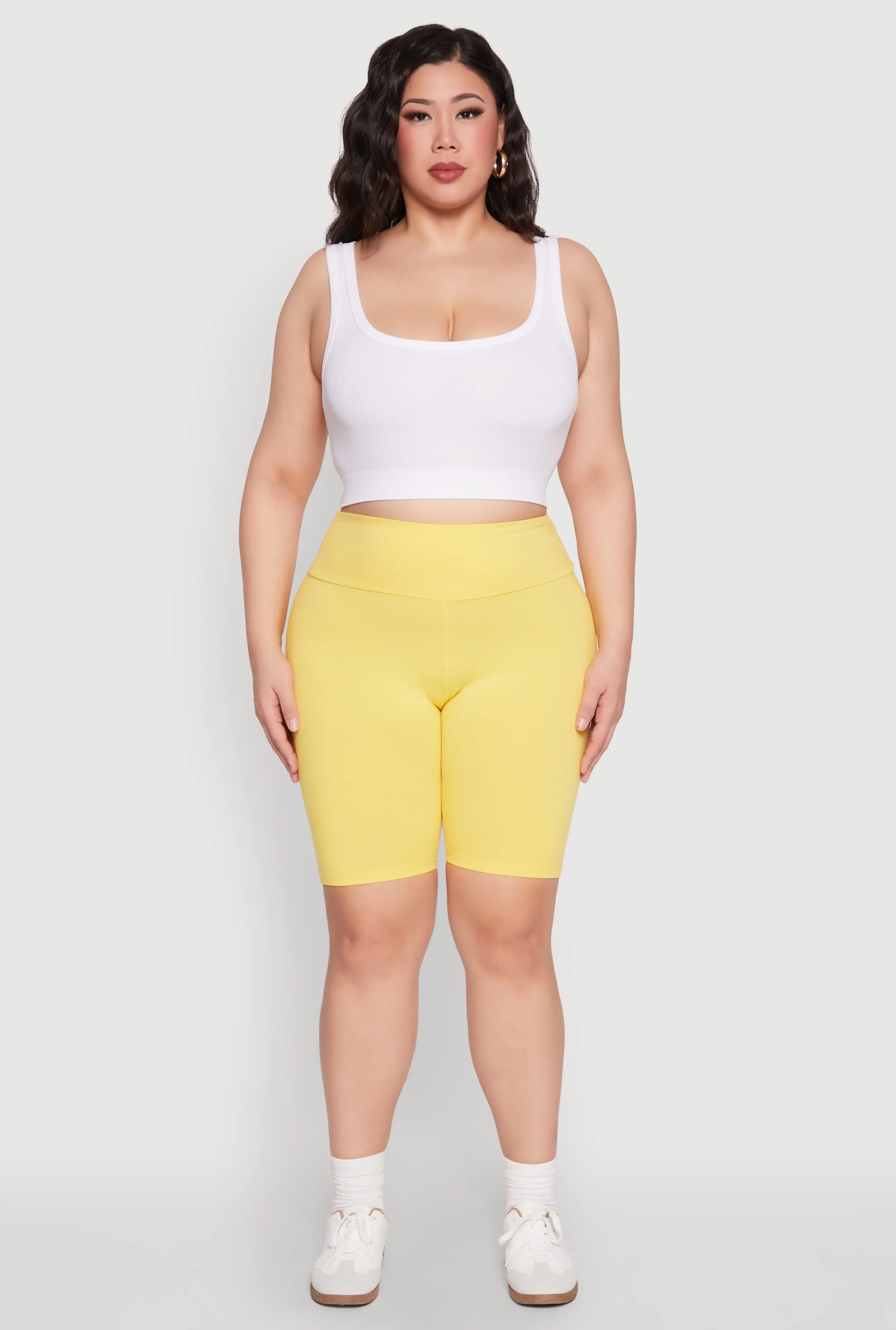 Plus Size High Waisted Bike Shorts sold by Rainbow product image thumbnail 2