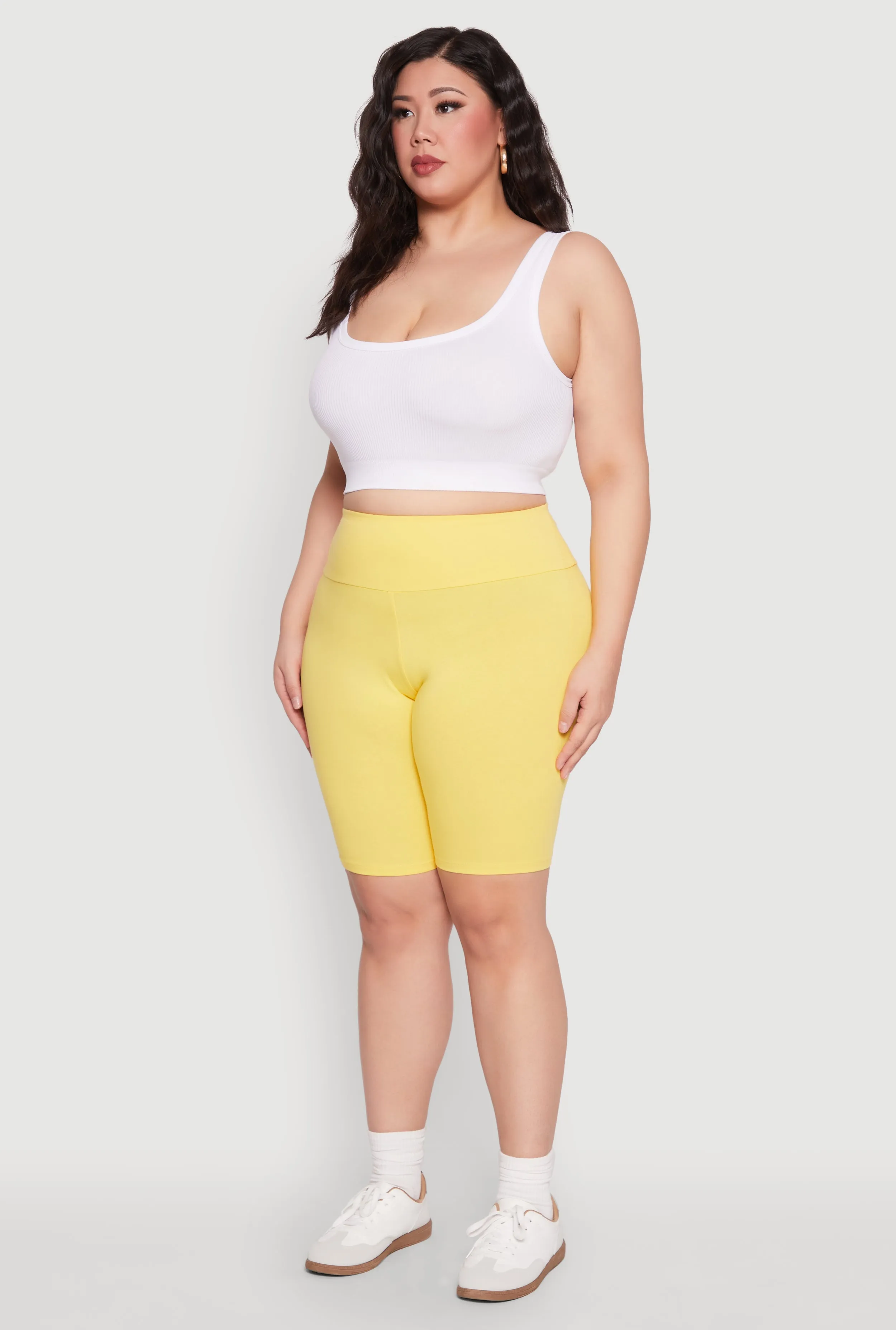 Plus Size High Waisted Bike Shorts sold by Rainbow product image thumbnail 3