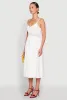 Almost Famous Crochet Empire Waist Midi Dress sold by Rainbow
