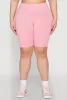 Plus Size High Waist Cell Phone Pocket Biker Shorts sold by Rainbow
