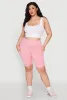 Plus Size High Waist Cell Phone Pocket Biker Shorts sold by Rainbow